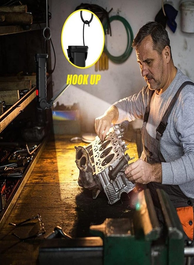 Feinerman Rechargeable LED Work Light - Foldable Magnetic Flashlight with 360° Rotate & Hook, 5 Modes Mechanic Light for Car Repair, Camping, Emergency, Outdoor, Garage, Grill - Image 5